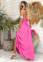 Rochie maxi z falbankami Sunshine Perfection roz