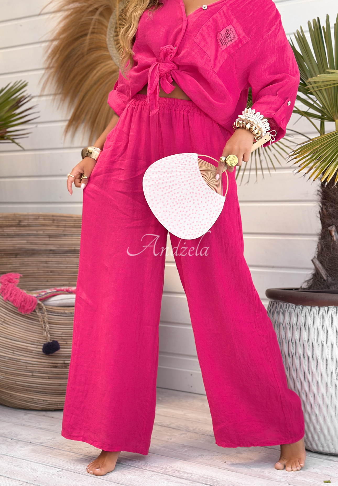 Pantaloni wide leg din in On Vacation