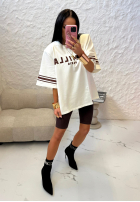 Tricou z nadrukiem La Milla Love Paris ecru