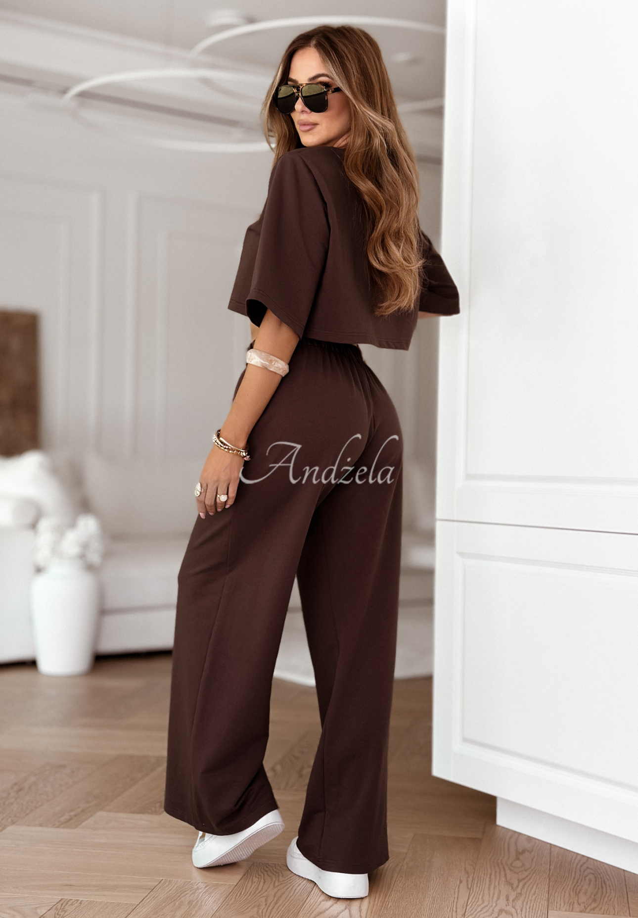 Set de trening Lovely Duo format din tricou și pantaloni wide leg