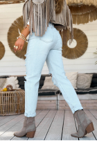 Pantaloni din denim z przetarciami Miss Ripps albastru deschis