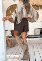 Krótkie ażurowe spodenki boho Vancouver Trip ciocolatii