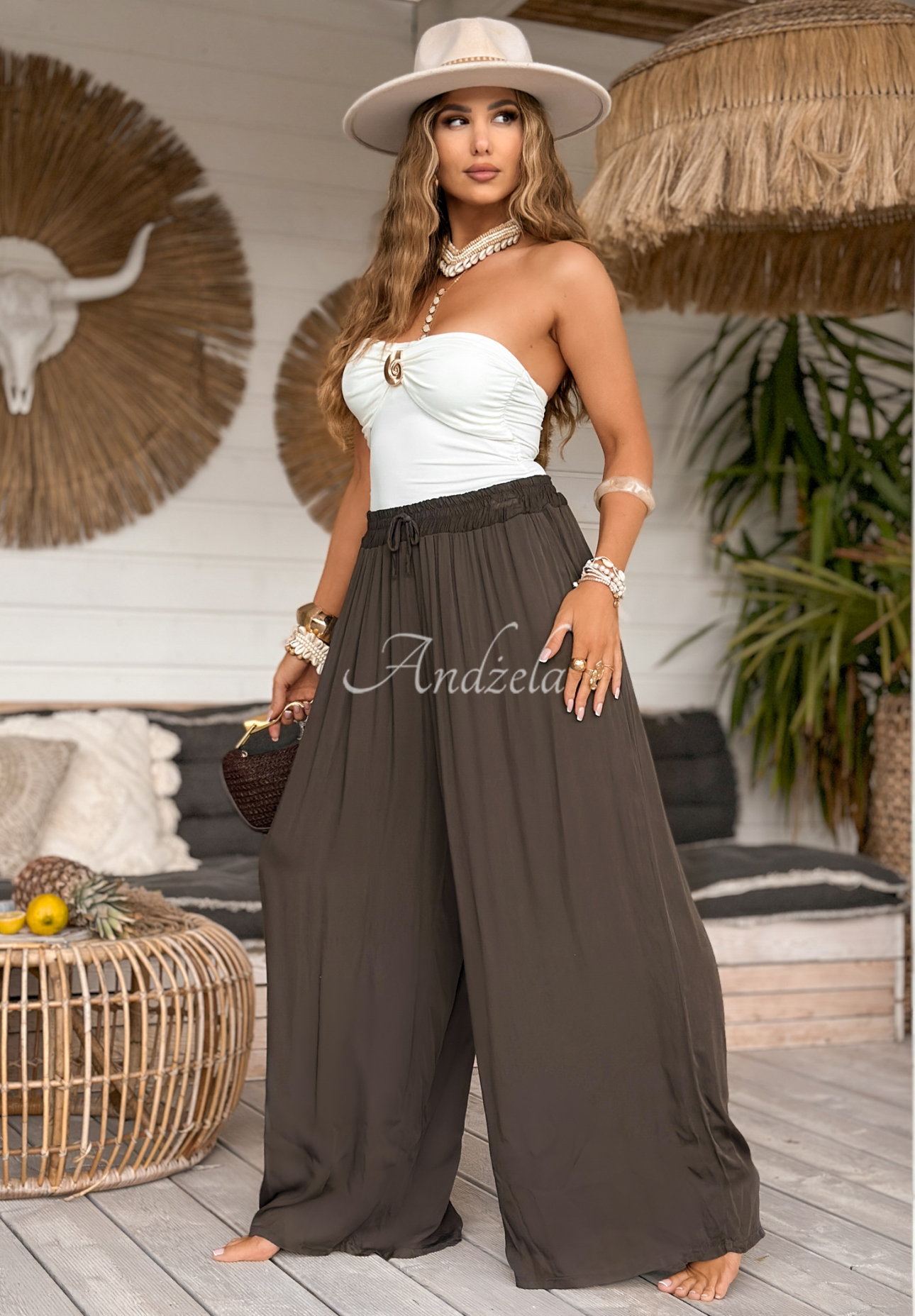 Pantaloni din viscoză wide leg The Neverland
