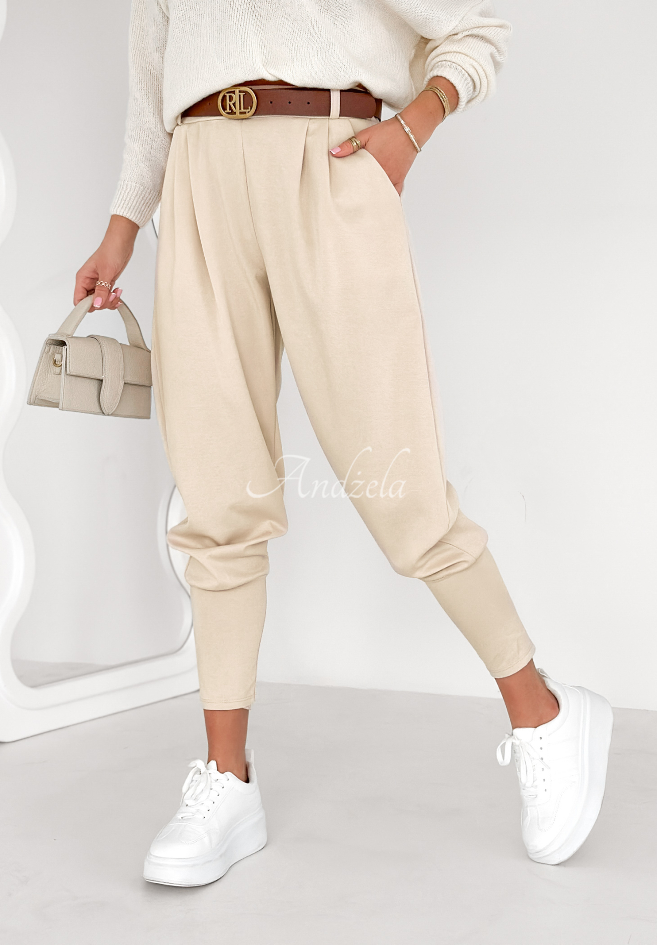 Pantaloni din material The First Try