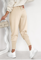 din material textil Pantaloni masełko The First Try de culoarea vaniliei