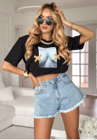 Tricou z nadrukiem MC Do Not Look negru