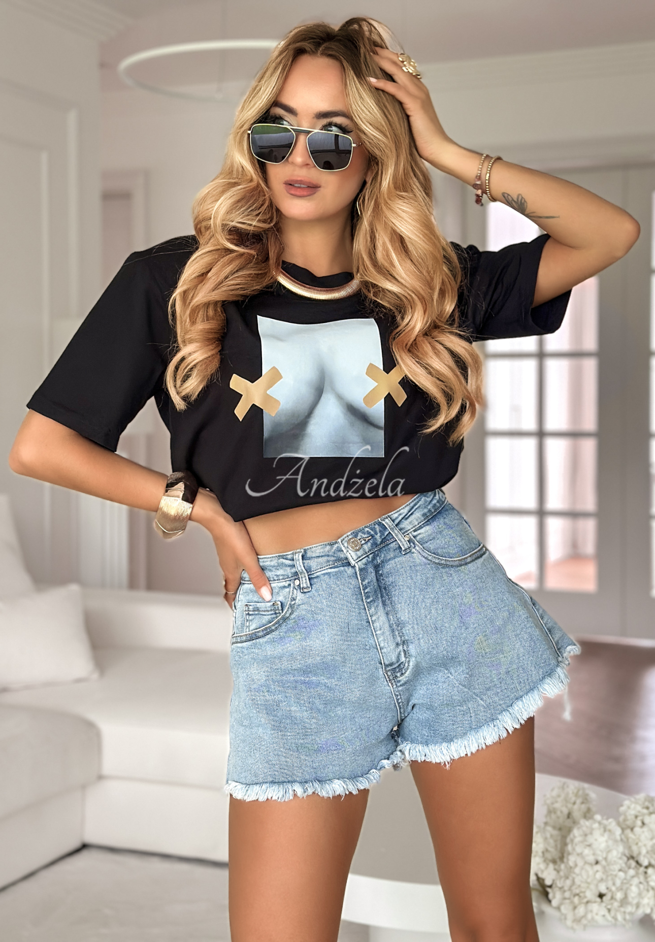 Tricou cu imprimeu MC Do Not Look