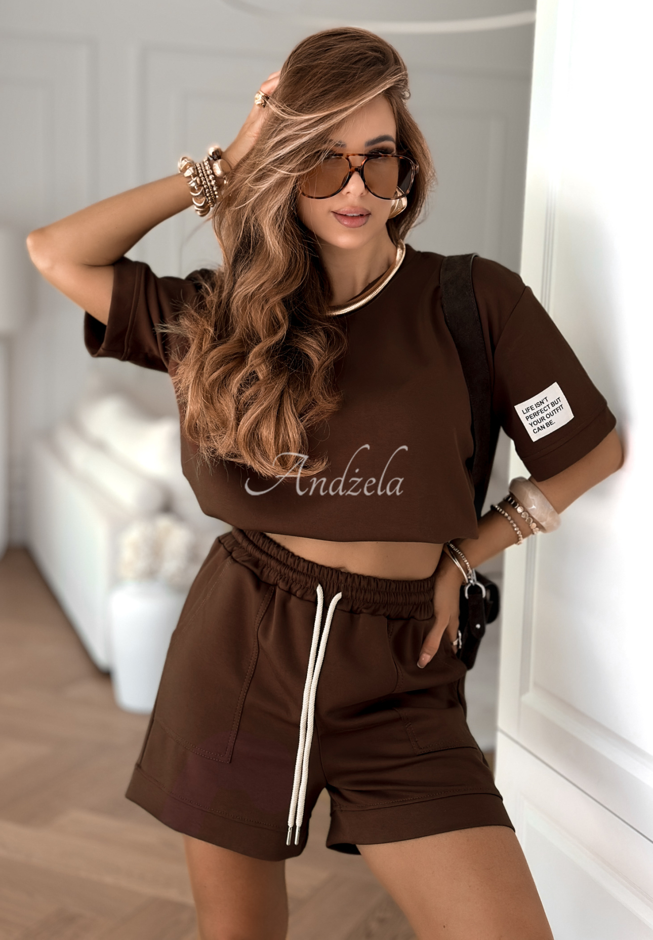 Set format din tricou și pantaloni scurți Play Like A Girl