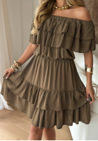 Rochie Cu croială spaniolă z falbankami Ormond Beach ciocolatie
