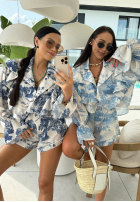 Lniany Compleu Cămașă i krótkie spodenki cu modele La Milla Dreamy Places bluemarin