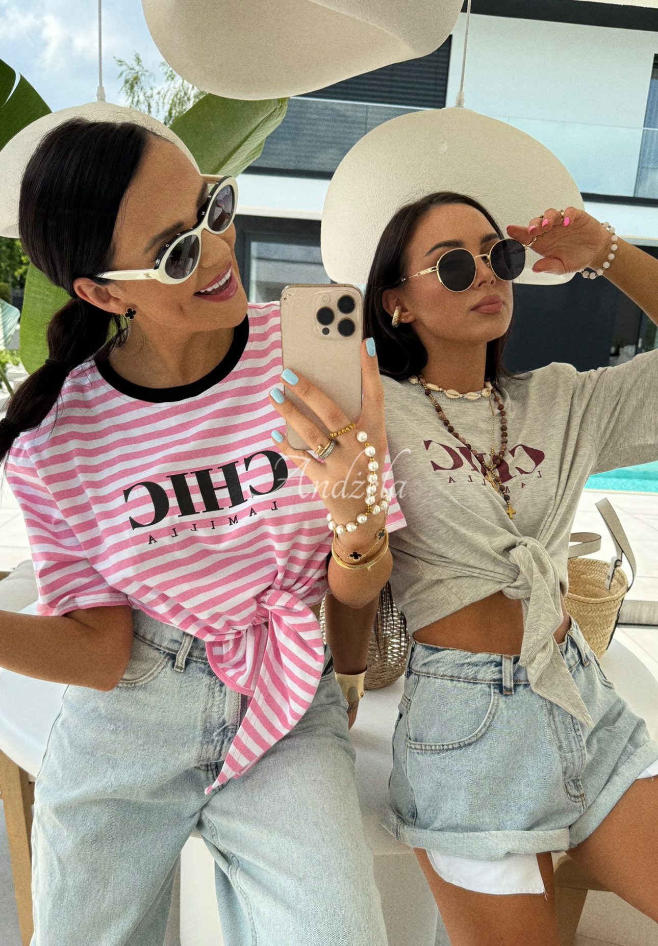 Tricou cu legare La Milla I Have Seen model în dungi