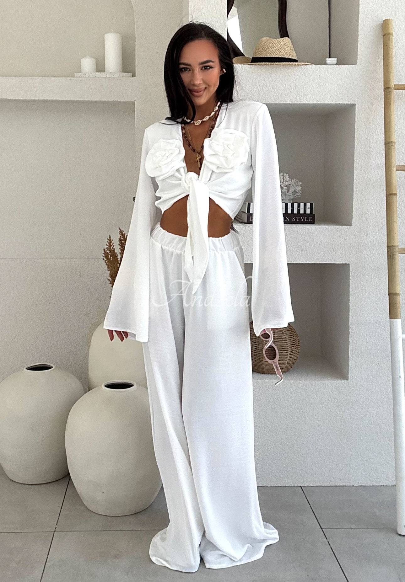 Compleu La Milla Remembers Everything format din cămașă și pantaloni wide leg