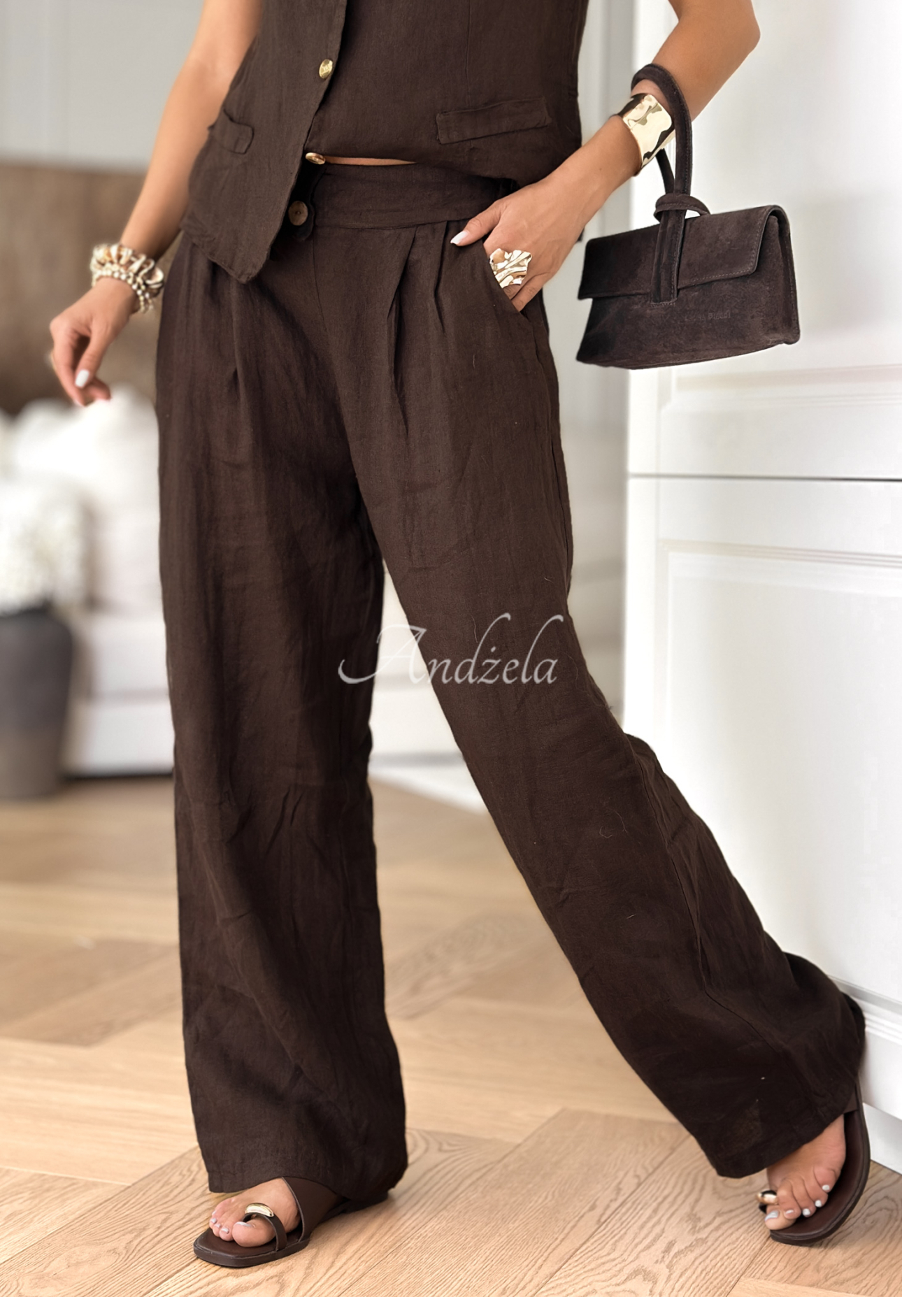 Pantaloni din in Sun Oasis