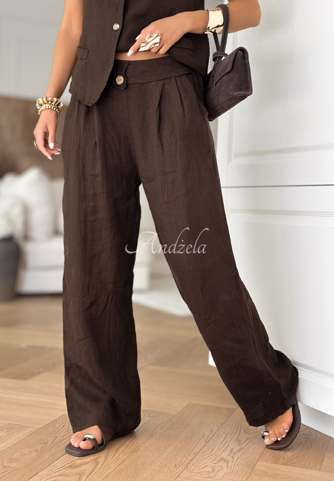 Pantaloni din in Sun Oasis