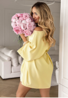 Rochie z paskiem Self Healing bananowa