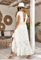 Koronkowa Rochie boho Sea Breezes albă