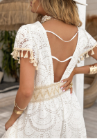 Koronkowa Rochie boho Sea Breezes albă