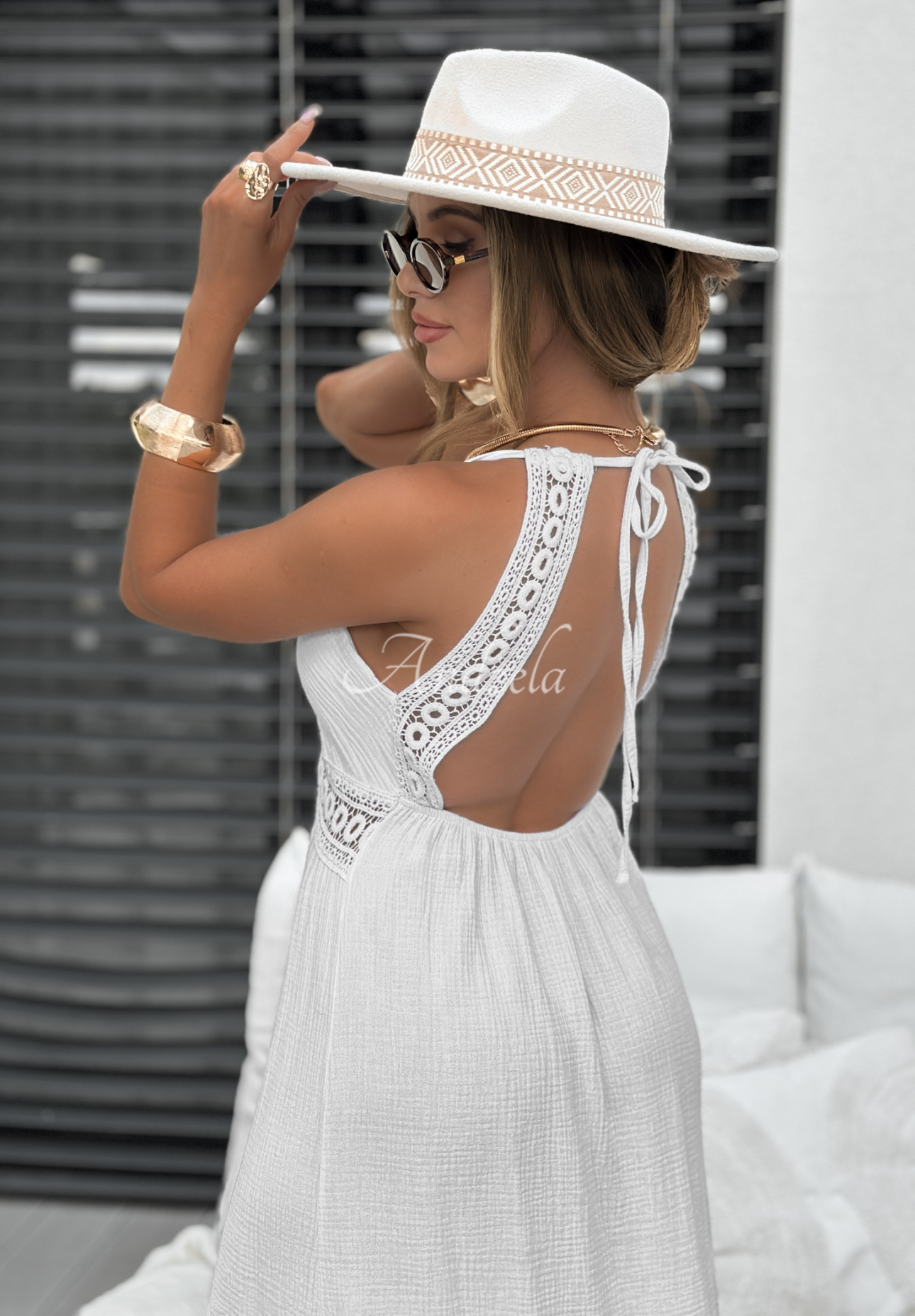 Rochie maxi din muselină Crystal Clear Waters cu bretele
