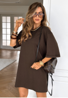 Tricou Daily Look ciocolatiu