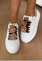Ażurowe Adidași Girly Steps białe