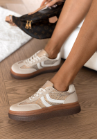 Adidași w zwierzęcy print Flexi Feet bej