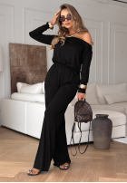 Compleu Bluză i Pantaloni wide leg New Orlean negru