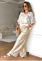 Pantaloni Flowers Of Gold aurie