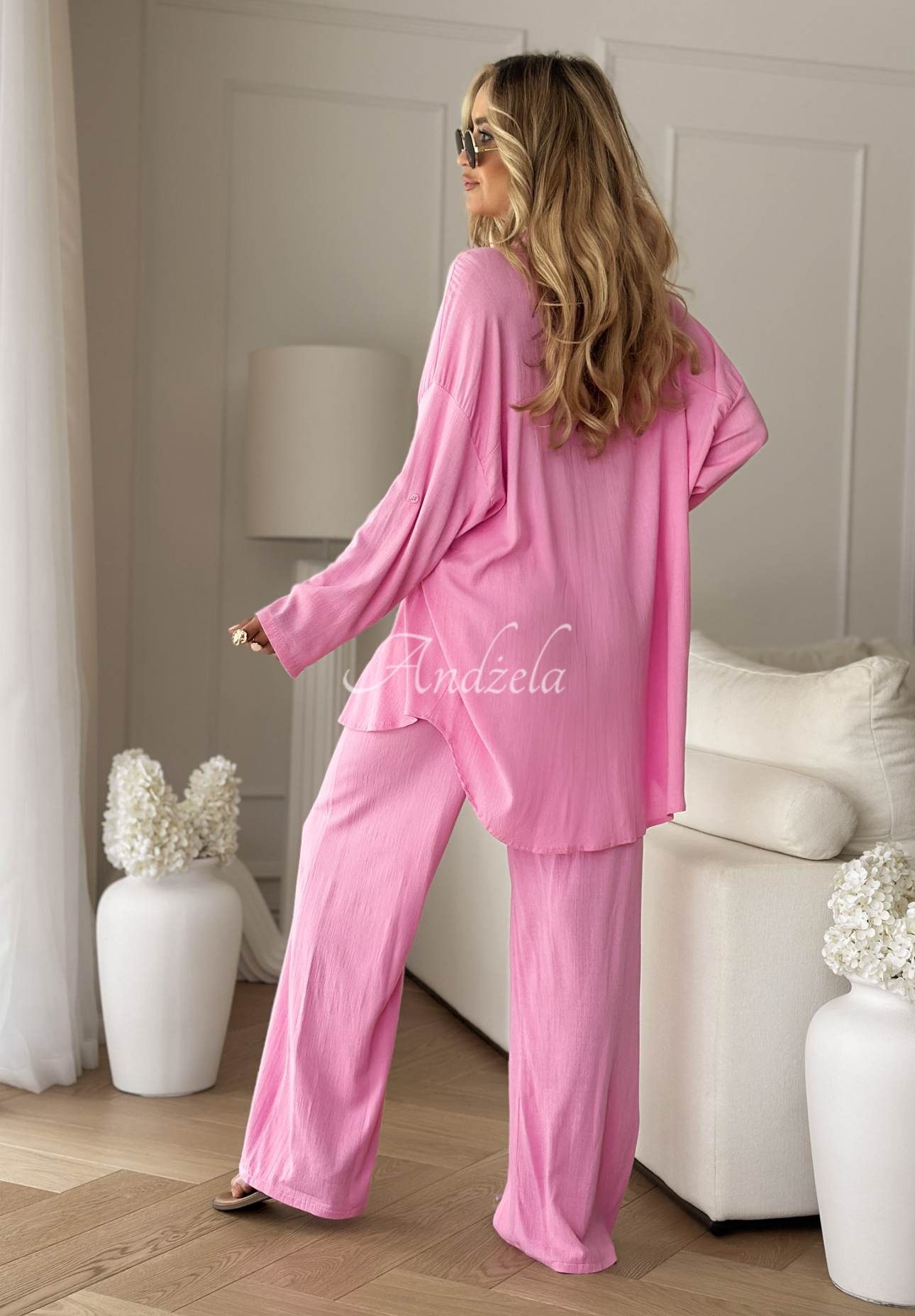 Set format din cămașă și pantaloni wide leg View Bliss