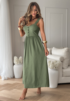 Rochie din viscoză La Esmeralda cu bretele