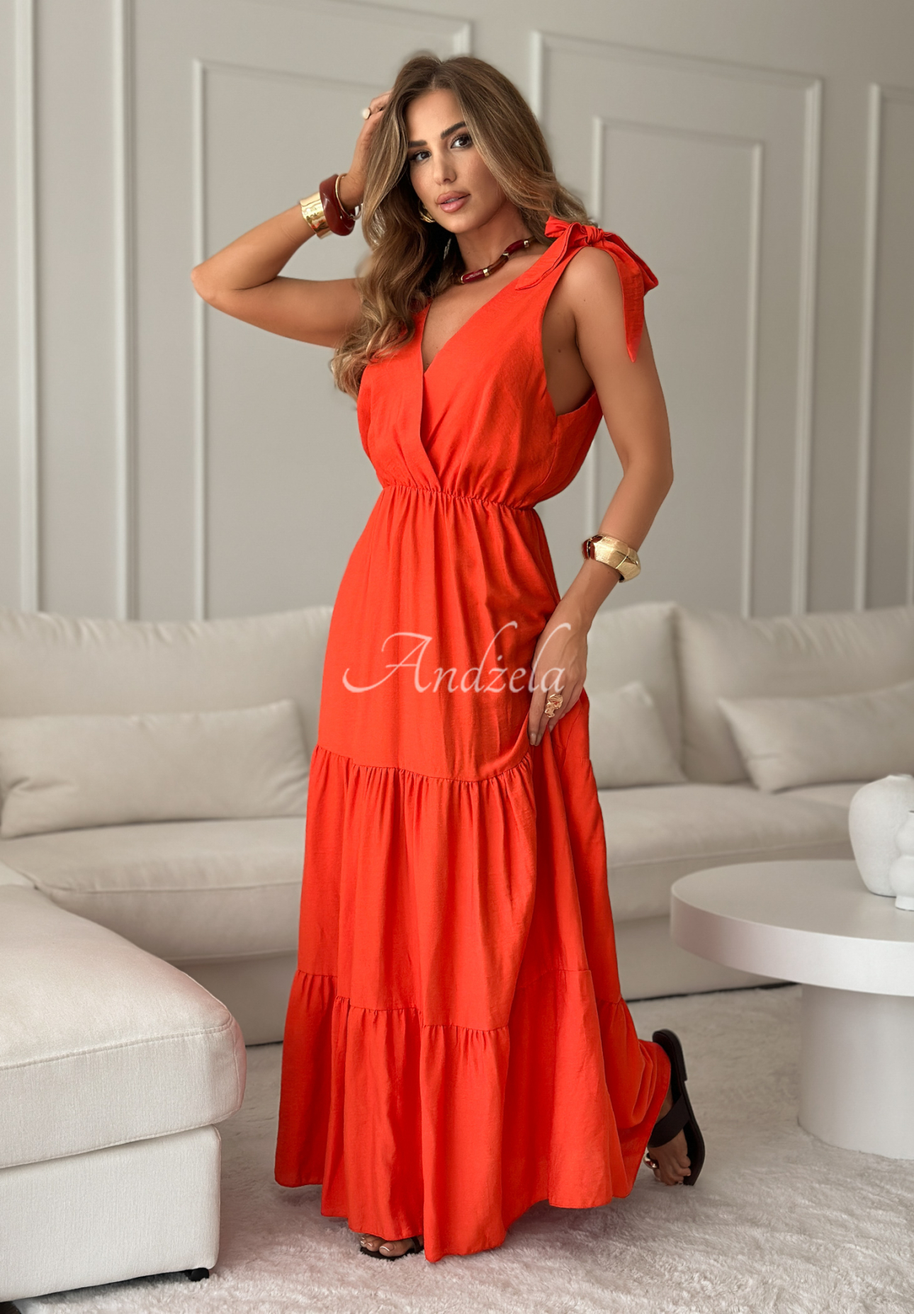 Rochie maxi din viscoză Summerville cu bretele