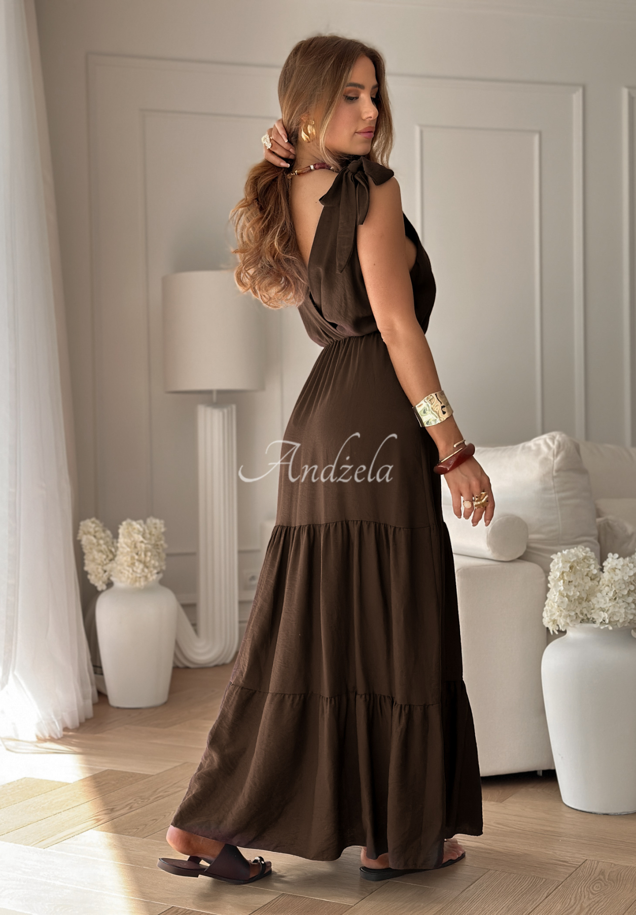 Rochie maxi din viscoză Summerville cu bretele