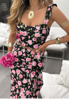 Kwiecisty Compleu Top  i Fustă The Perfect Selfie negru