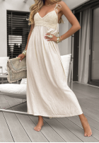 Rochie maxi boho Long Time No Sea bej