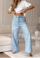 Pantaloni din denim baggy Ashland albastru deschis