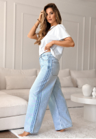 Pantaloni din denim baggy Ashland albastru deschis