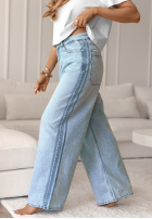 Pantaloni din denim baggy Ashland albastru deschis