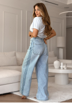 Pantaloni din denim baggy Ashland albastru deschis