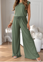Compleu tank Top  i Pantaloni wide leg The Two Of Us kaki