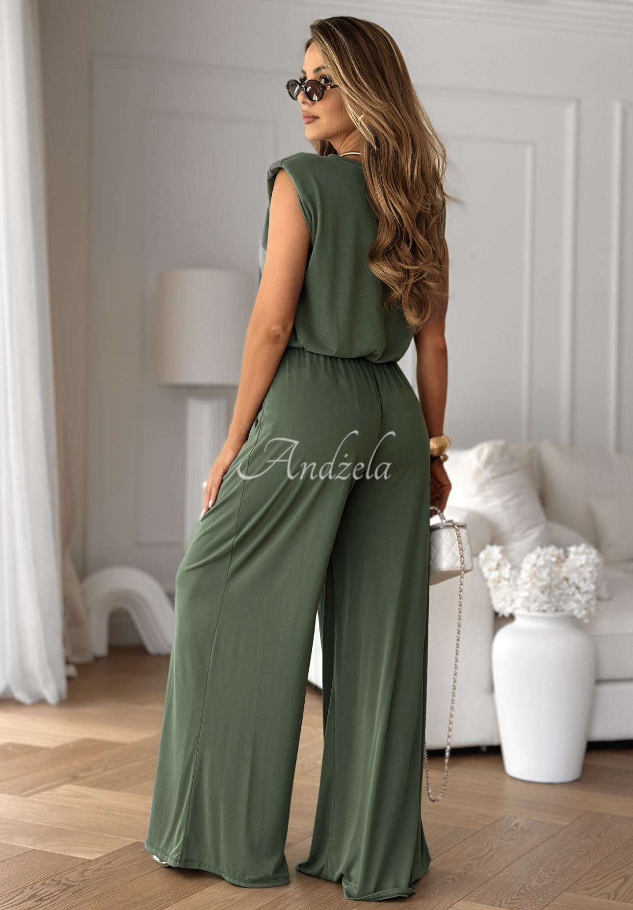 Set din viscoză The Two Of Us format din top tank și pantaloni wide leg