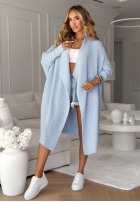 Cardigan oversize Feather Light albastru azuriu