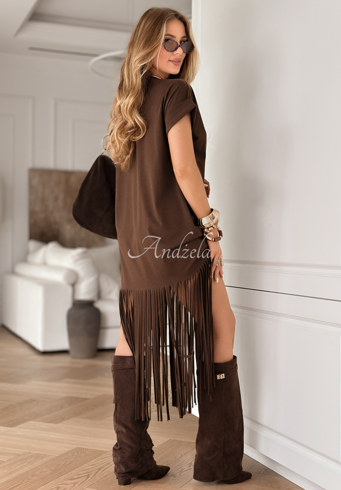 Rochie boho cu franjuri Rancho Cortes