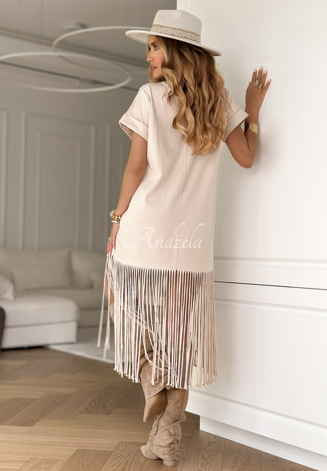 Rochie boho cu franjuri Rancho Cortes
