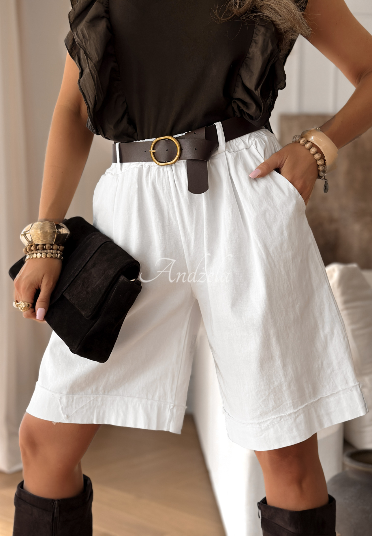 Pantaloni scurți din material Define Your Style