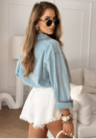 din denim Cămașă To Be Wonderful  albastru deschis