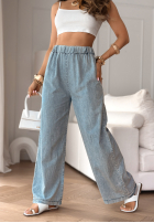 Pantaloni din denim To Be Wonderful albastru deschis