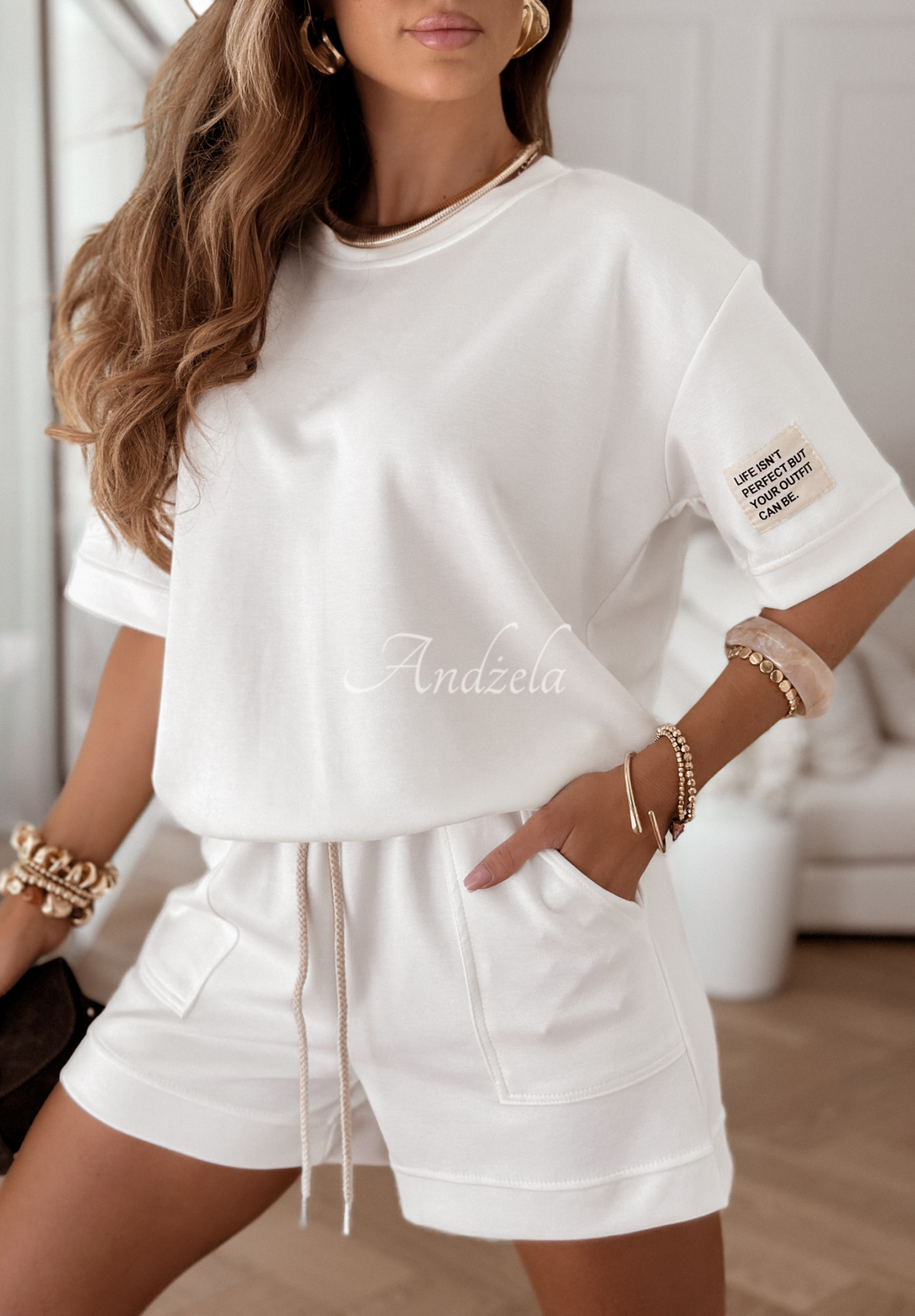 Set format din tricou și pantaloni scurți Play Like A Girl