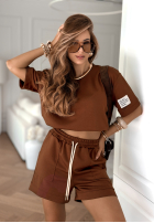 Compleu Tricou i krótkie spodenki masełko Play Like A Girl camel