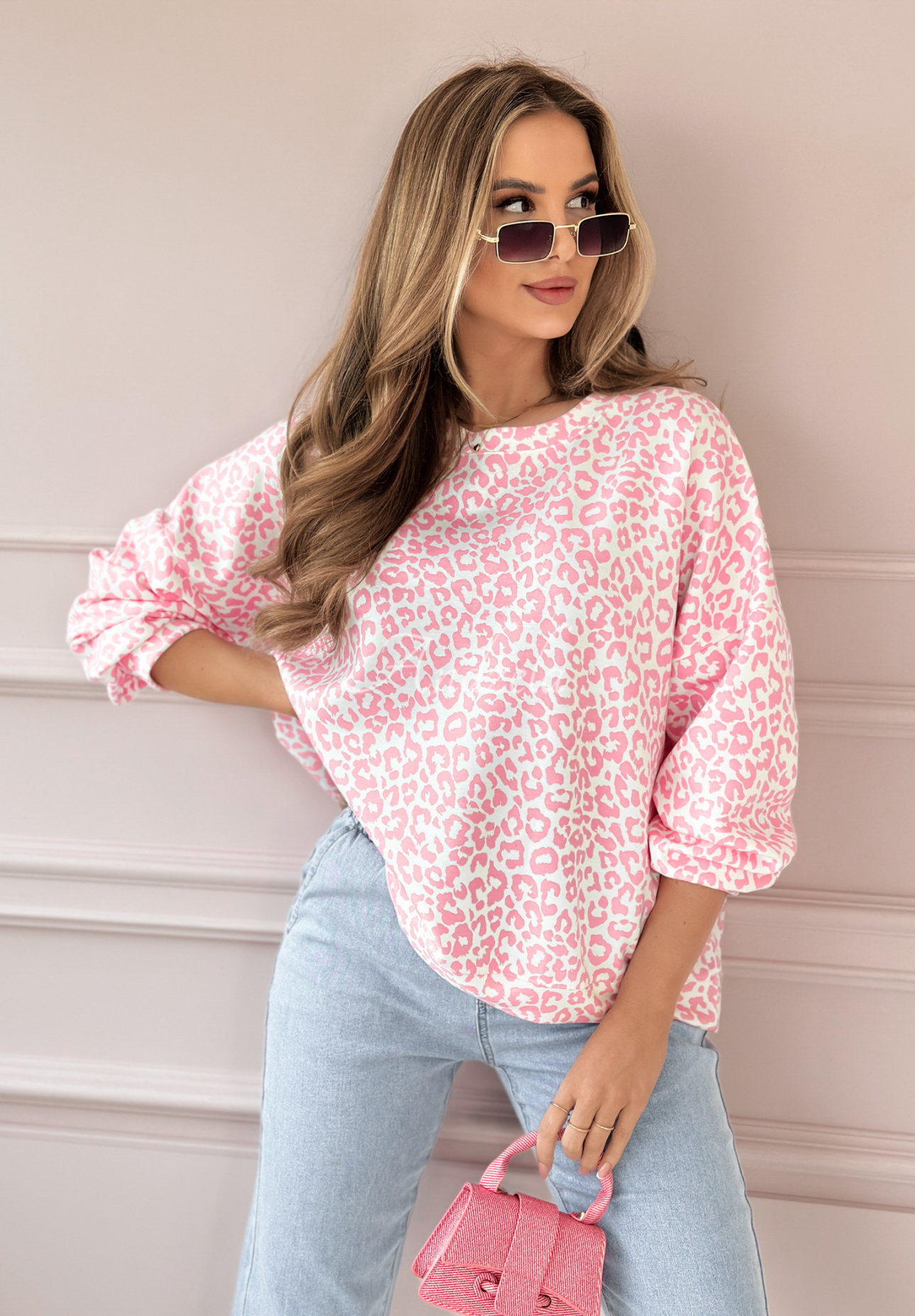Hanorac cu imprimeu leopard Whispering Hearts