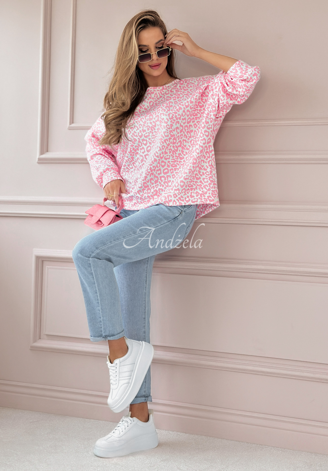 Hanorac cu imprimeu leopard Whispering Hearts