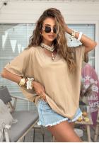 Tricou oversize Need To Breathe bej